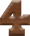 1/2 Inch Mini Wood Letter #4