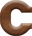 1/2 Inch Mini Wood Letter C