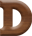 1/2 Inch Mini Wood Letter D