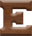 1/2 Inch Mini Wood Letter E - EPSILON