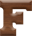 1/2 Inch Mini Wood Letter F