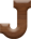 1/2 Inch Mini Wood Letter J