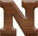 1/2 Inch Mini Wood Letter N - NU