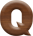 1/2 Inch Mini Wood Letter Q
