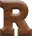 1/2 Inch Mini Wood Letter R