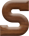 1/2 Inch Mini Wood Letter S