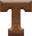 1/2 Inch Mini Wood Letter T - TAU