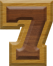 7/8 Inch Ex-Small Double Raised Wood Letter #7