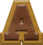 7/8 Inch Ex-Small Double Raised Wood Letter A - ALPHA