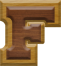 7/8 Inch Ex-Small Double Raised Wood Letter F