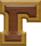 7/8 Inch Ex-Small Double Raised Wood Letter GAMMA