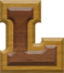 7/8 Inch Ex-Small Double Raised Wood Letter L