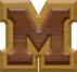 7/8 Inch Ex-Small Double Raised Wood Letter M - MU