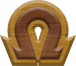 7/8 Inch Ex-Small Double Raised Wood Letter OMEGA