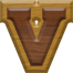 7/8 Inch Ex-Small Double Raised Wood Letter V