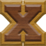 7/8 Inch Ex-Small Double Raised Wood Letter X - CHI