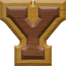 7/8 Inch Ex-Small Double Raised Wood Letter Y