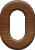 1 Inch Small Wood Letter #0