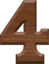 1 Inch Small Wood Letter #4