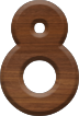 1 Inch Small Wood Letter #8