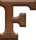 1 Inch Small Wood Letter F