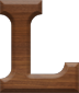 1 Inch Small Wood Letter L