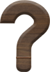 1 Inch Small Wood Letter QUESTION MARK