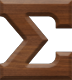 1 Inch Small Wood Letter SIGMA