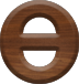 1 Inch Small Wood Letter THETA