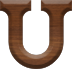 1 Inch Small Wood Letter U