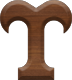 1 Inch Small Wood Letter UPSILON