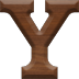 1 Inch Small Wood Letter Y