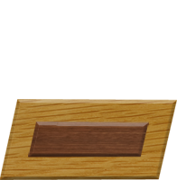 1-1/4 Inch Small Double Raised Wood Letter HYPHEN SLASH