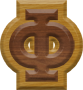 1-1/4 Inch Small Double Raised Wood Letter PHI