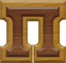 1-1/4 Inch Small Double Raised Wood Letter PI
