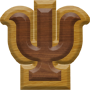 1-1/4 Inch Small Double Raised Wood Letter PSI