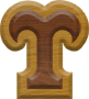 1-1/4 Inch Small Double Raised Wood Letter UPSILON