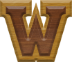 1-1/4 Inch Small Double Raised Wood Letter W