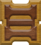 1-1/4 Inch Small Double Raised Wood Letter XI