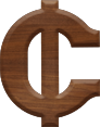 1-5/8 Inch Medium Wood Letter CENT SIGN