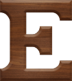 1-5/8 Inch Medium Wood Letter E - EPSILON