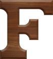 1-5/8 Inch Medium Wood Letter F