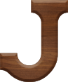 1-5/8 Inch Medium Wood Letter J
