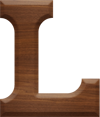 1-5/8 Inch Medium Wood Letter L