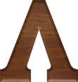 1-5/8 Inch Medium Wood Letter LAMBDA