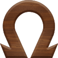 1-5/8 Inch Medium Wood Letter OMEGA