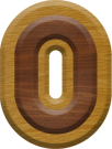 1-7/8 Inch Medium Double Raised Wood Letter #0
