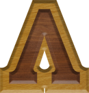 1-7/8 Inch Medium Double Raised Wood Letter LAMBDA