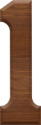 2-1/2 Inch Large Wood Letter #1