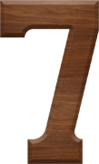 2-1/2 Inch Large Wood Letter #7
